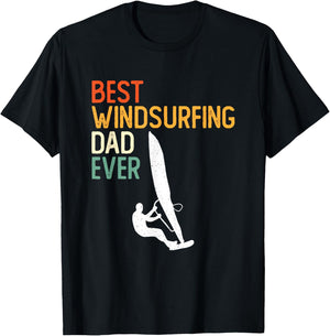 Windsurfing Board Windsurfer Father Windsurf Surfing Dad T-Shirt - T-Shirt | Black