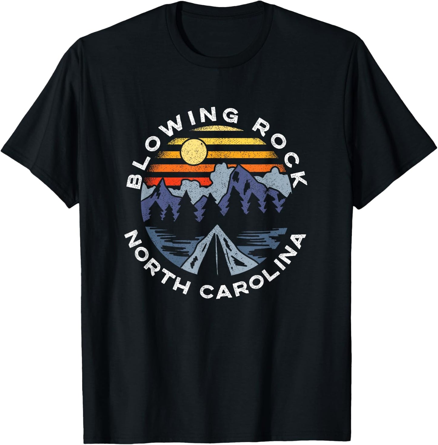 Blowing Rock North Carolina Mountains Vacation Souvenir T-Shirt - T-Shirt | Black
