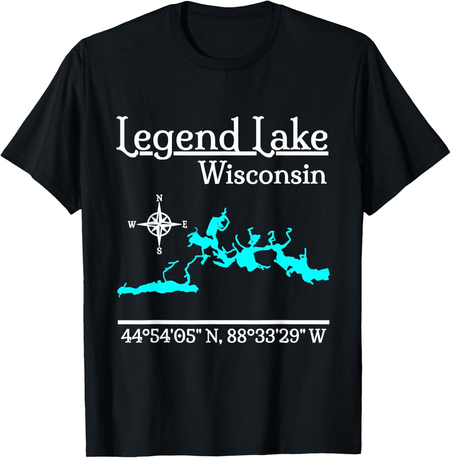 Legend Lake, Wisconsin T-Shirt - T-Shirt | Black