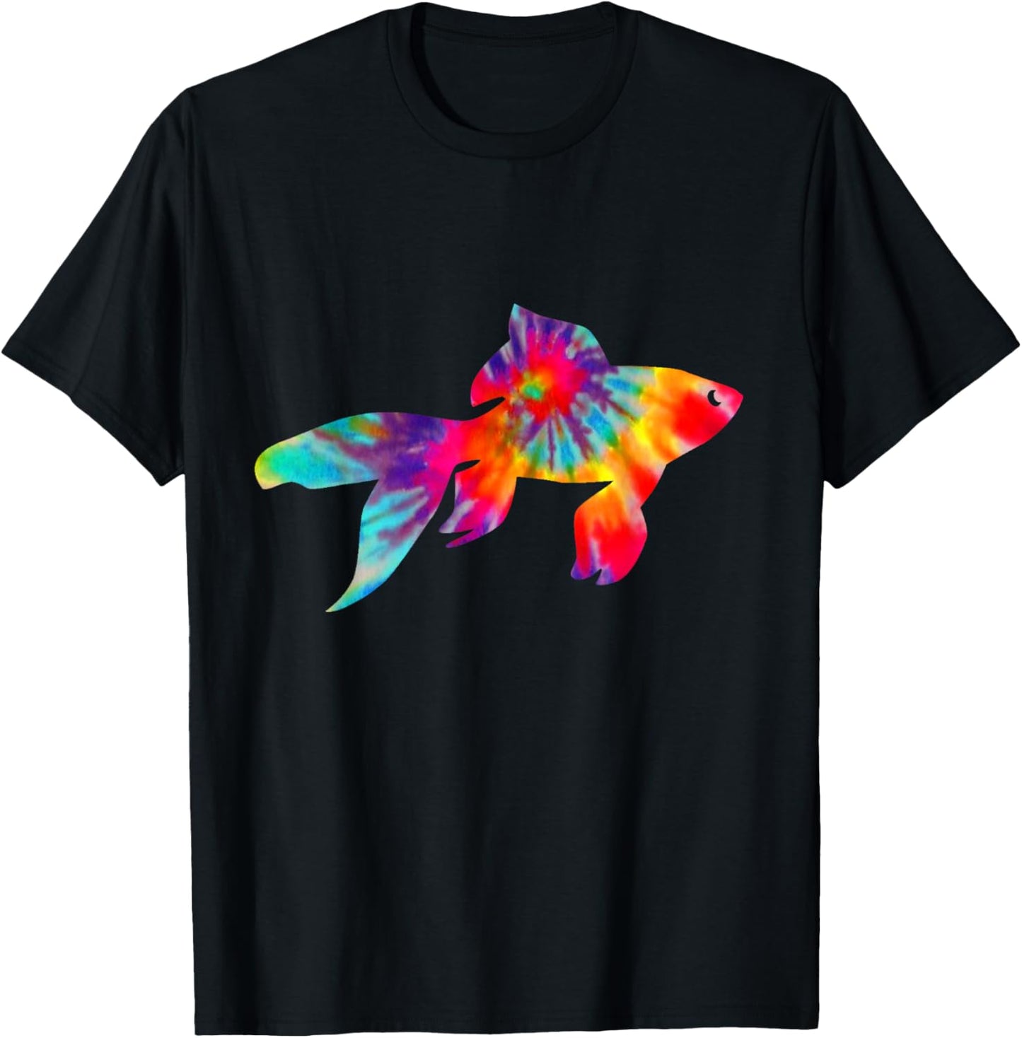 Goldfisch Tie Dye Vintage Pet Fish Aquarium T-Shirt - T-Shirt | Black