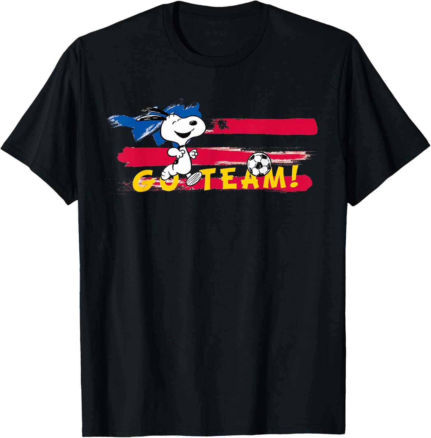 Peanuts - Snoopy Soccer Go Team USA T-Shirt - T-Shirt | Black