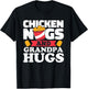 Chicken Nugs And Grandpa Hugs Funny Chicken Nugget Lover T-Shirt - T-Shirt | Black