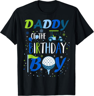 Daddy of The Birthday Boy Hole in One Golf Sport Matching T-Shirt - T-Shirt | Black
