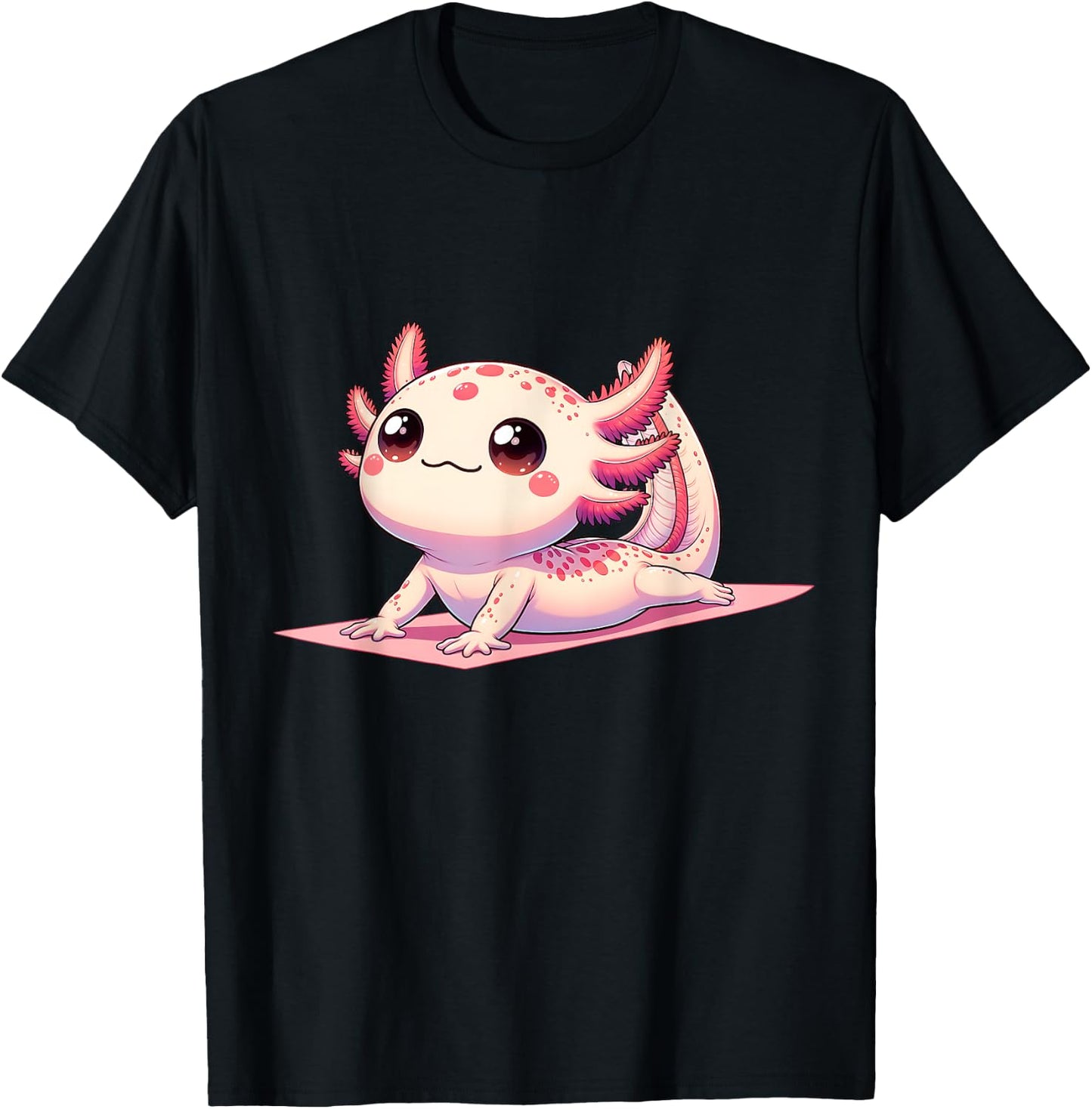 Funny Yoga Meditating Spirituality Axolotl Meditaion T-Shirt - T-Shirt | Black