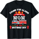 Sound The Alarm Mom Birthday Boy Fire Truck Lover Fireman T-Shirt - T-Shirt | Black