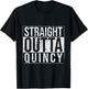 Straight Outta Quincy Vintage T-Shirt - T-Shirt | Black