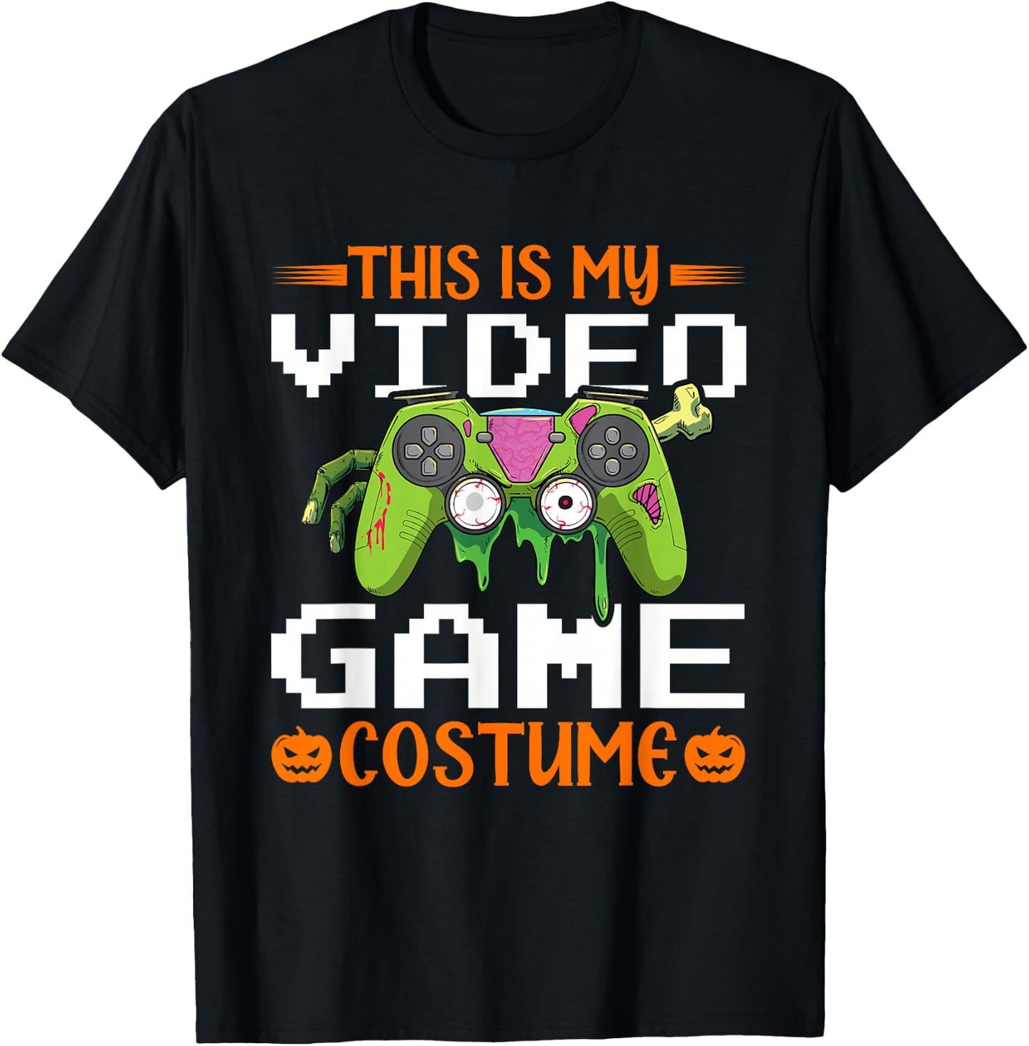 This Is My Video Game Costume, Halloween Gaming Zombie T-Shirt - T-Shirt | Black