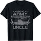 Proud Army National Guard Uncle Flag USA Military Veteran T-Shirt - T-Shirt | Black
