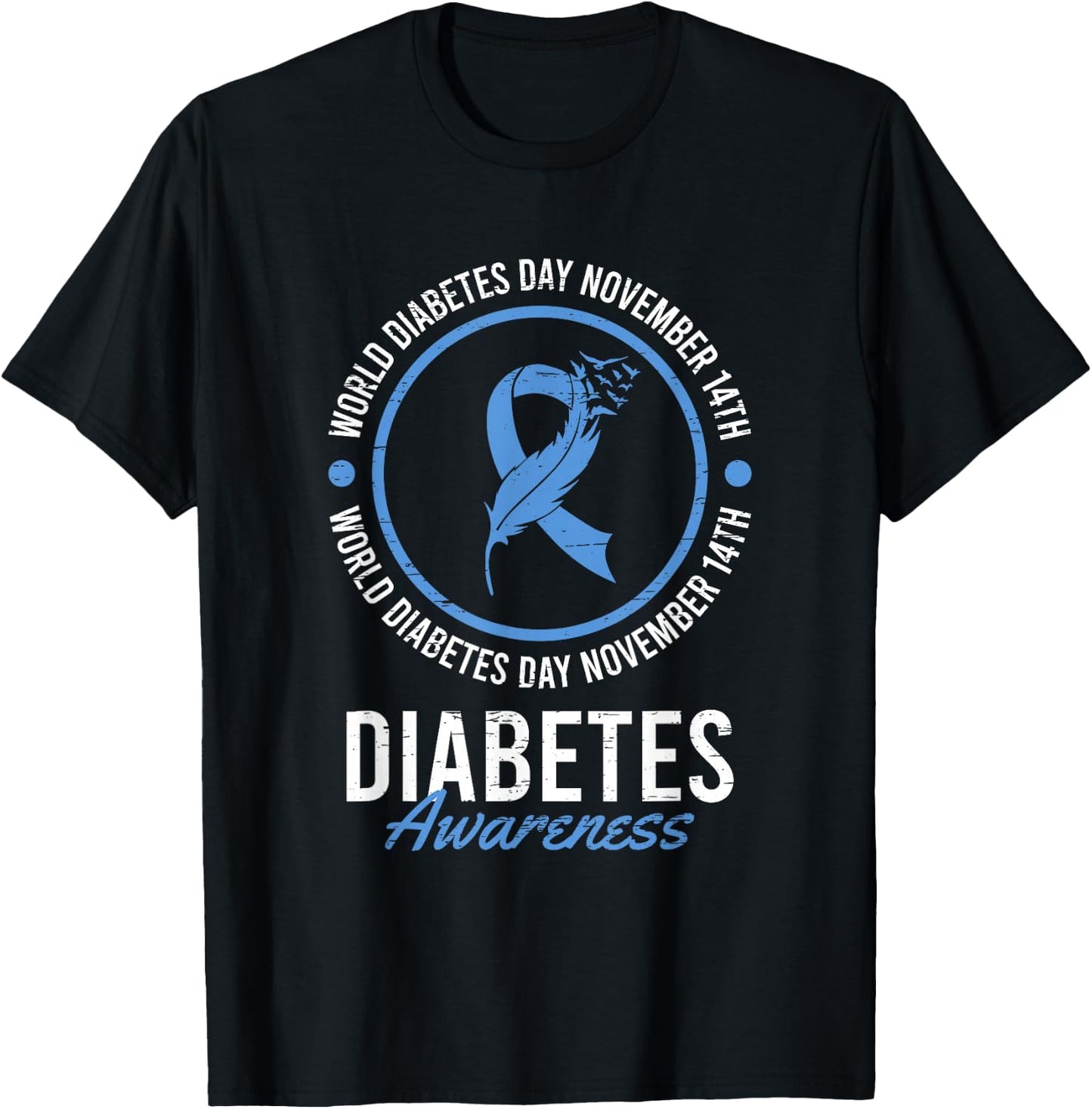 World Diabetes Day November Disease Awareness Insulin Type 1 T-Shirt - T-Shirt | Black