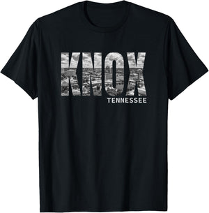 Downtown Knox TN Knoxville Tennessee Skyline Art Souvenir T-Shirt - T-Shirt | Black