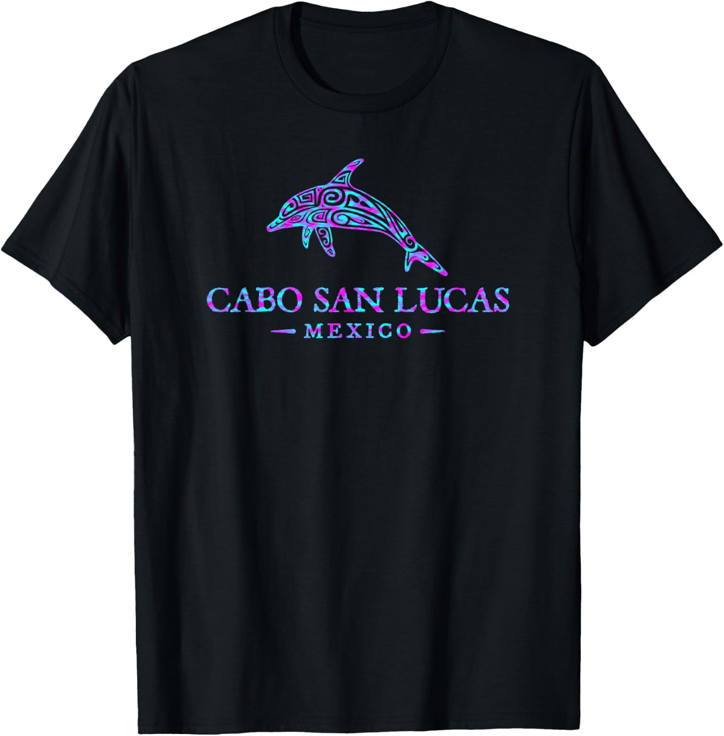 Cabo San Lucas Mexico Dolphin Retro Boys Girls Souvenir T-Shirt - T-Shirt | Black