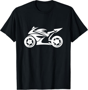 Ninja Motorcycle Silhouette Logo T-Shirt - T-Shirt | Black