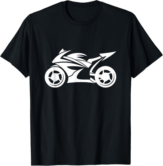 Ninja Motorcycle Silhouette Logo T-Shirt - T-Shirt | Black