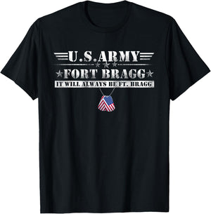 Born At Ft Benning Raised Fort Bragg Airborne, Veterans Day T-Shirt - T-Shirt | Black