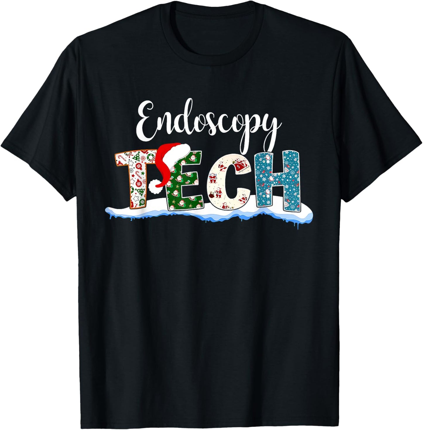 Endoscopy Tech Christmas Gastroenterology Endo Squad Xmas T-Shirt - T-Shirt | Black