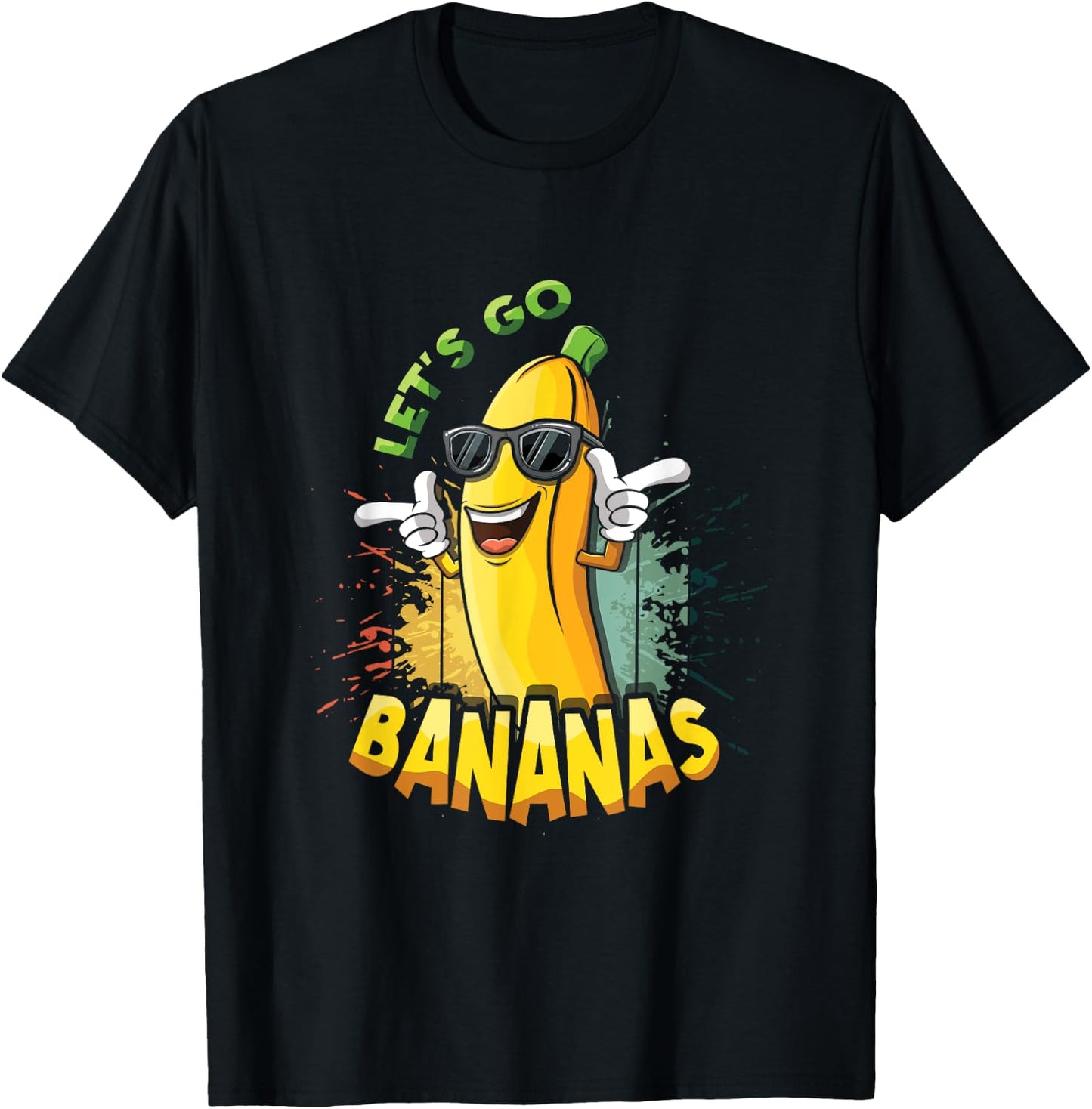 Fun Cool Retro Vintage Funny Banana Meme Let Us Go Banana T-Shirt - T-Shirt | Black