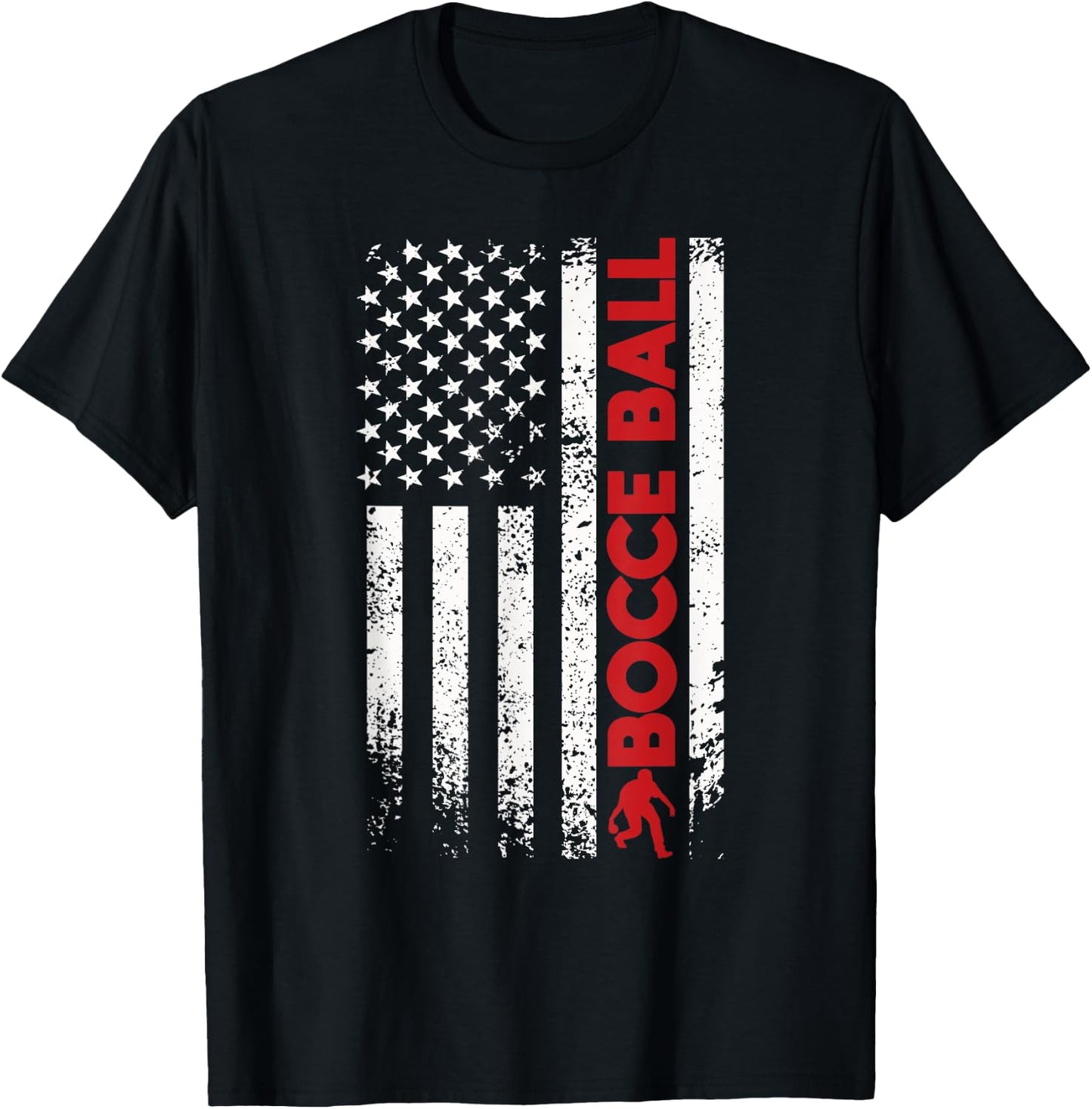 Bocce ball boules sports bocce usa flag retro design Men T-Shirt - T-Shirt | Black