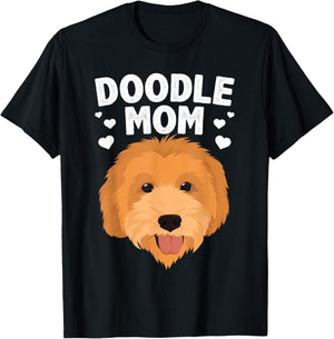 Cool Doodle Mom Girls Mama Golden Doodle Dog Owner T-Shirt - T-Shirt | Black