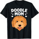 Cool Doodle Mom Girls Mama Golden Doodle Dog Owner T-Shirt - T-Shirt | Black