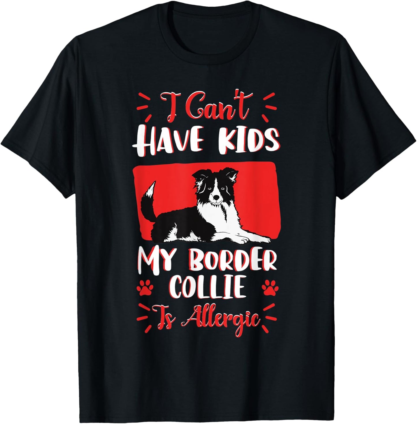 Border Collie Scottish Herding Dog Fur Parent Veterinarian T-Shirt - T-Shirt | Black