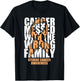 Uterine Cancer Messed With The Wrong Family Peach Ribbon T-Shirt - T-Shirt | Black