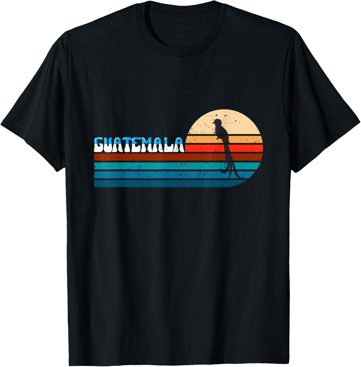 Retro Vintage Guatemala Guatemalan Quetzal T-Shirt - T-Shirt | Black