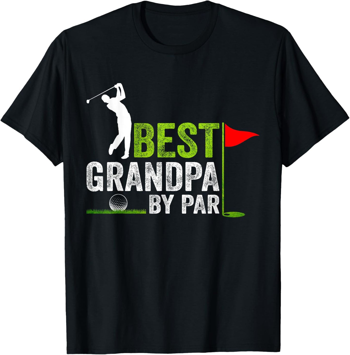 Father's Day Golf Grandad Golfing Best Grandpa By Par T-Shirt - T-Shirt | Black