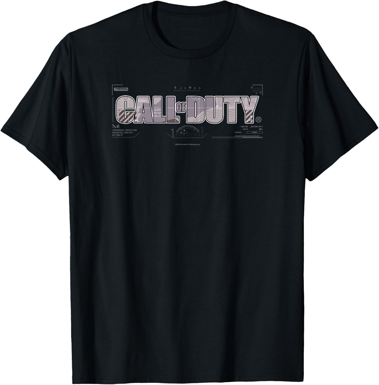 Call Of Duty Classic Game Logo Seen Through Visor T-Shirt - T-Shirt | Black