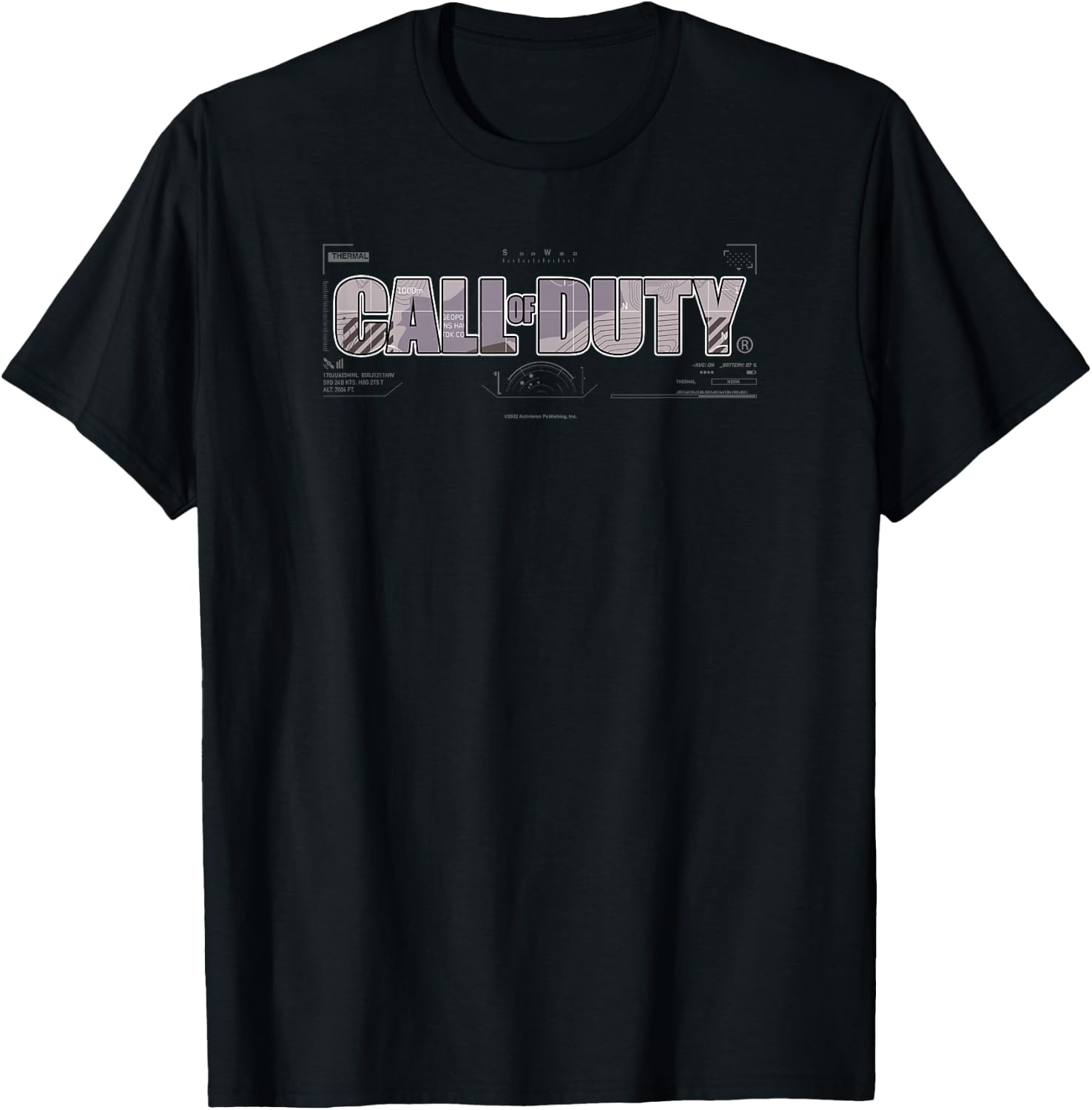 Call Of Duty Classic Game Logo Seen Through Visor T-Shirt - T-Shirt | Black