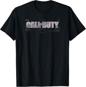 Call Of Duty Classic Game Logo Seen Through Visor T-Shirt - T-Shirt | Black