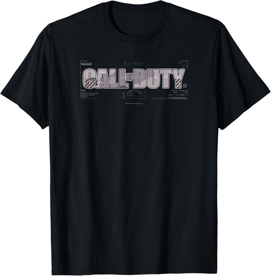 Call Of Duty Classic Game Logo Seen Through Visor T-Shirt - T-Shirt | Black