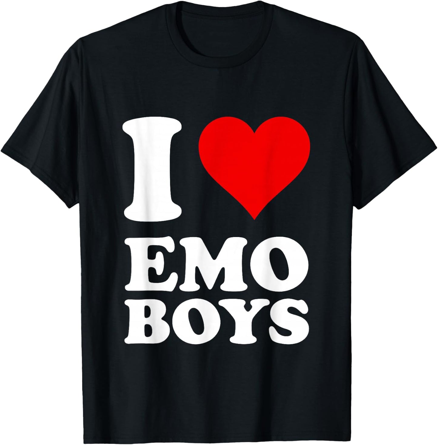 I Love Emo Boys T-Shirt - T-Shirt | Black