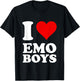 I Love Emo Boys T-Shirt - T-Shirt | Black