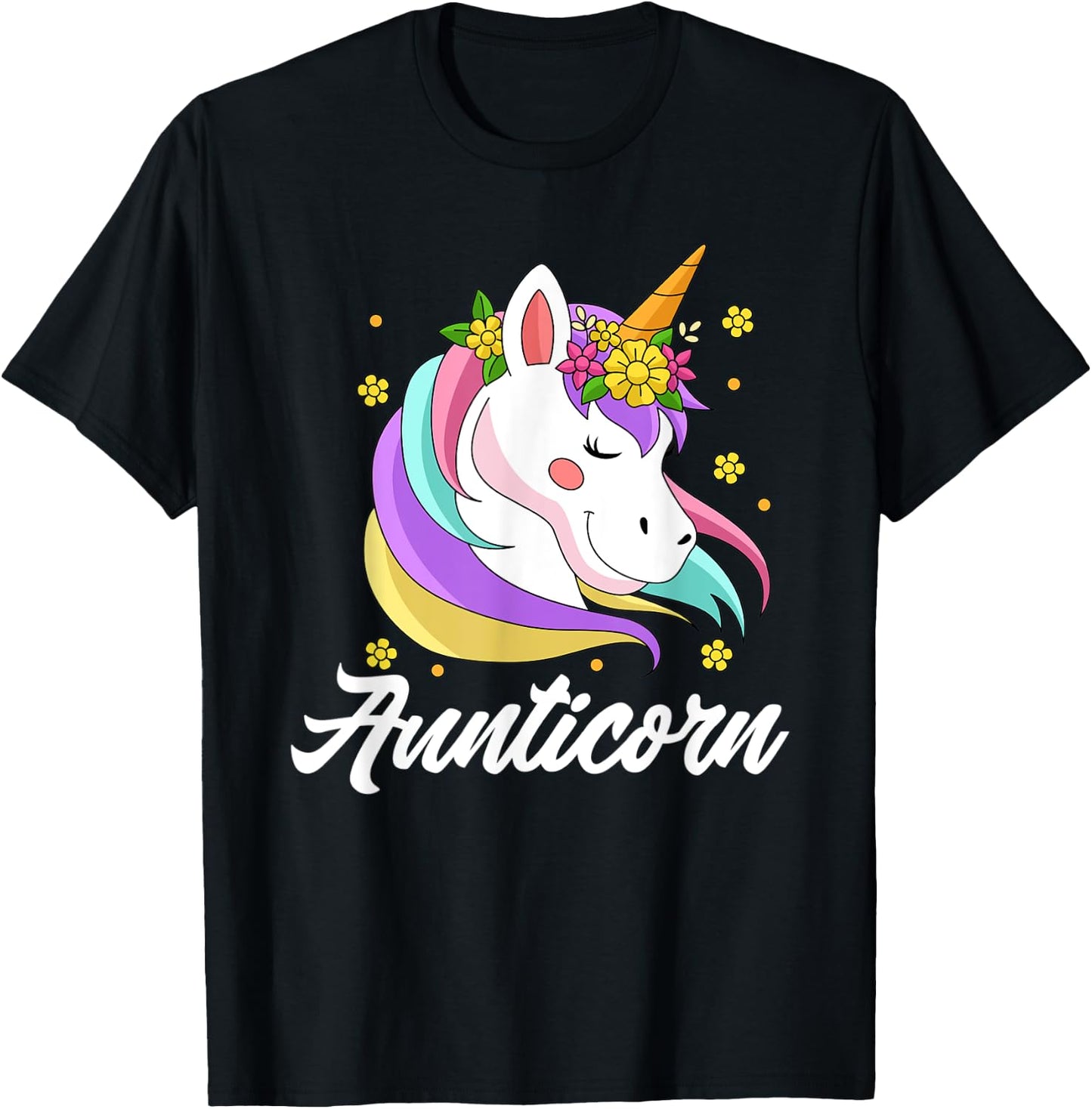 Unicorn rainbow - Aunticorn Aunt T-Shirt - T-Shirt | Black