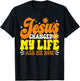 Christian Retro Jesus Changed My Life Ask Me How God 70s T-Shirt - T-Shirt | Black