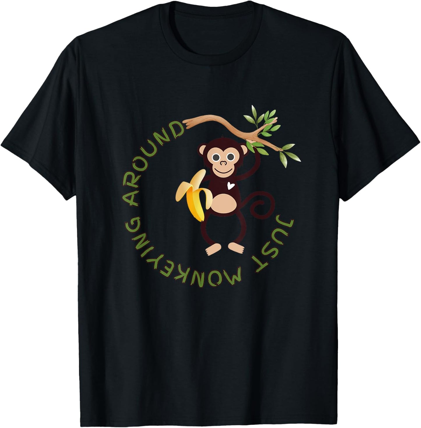 Monkey Oliver Learning Tree, Just Monkeying Around T-Shirt - T-Shirt | Black