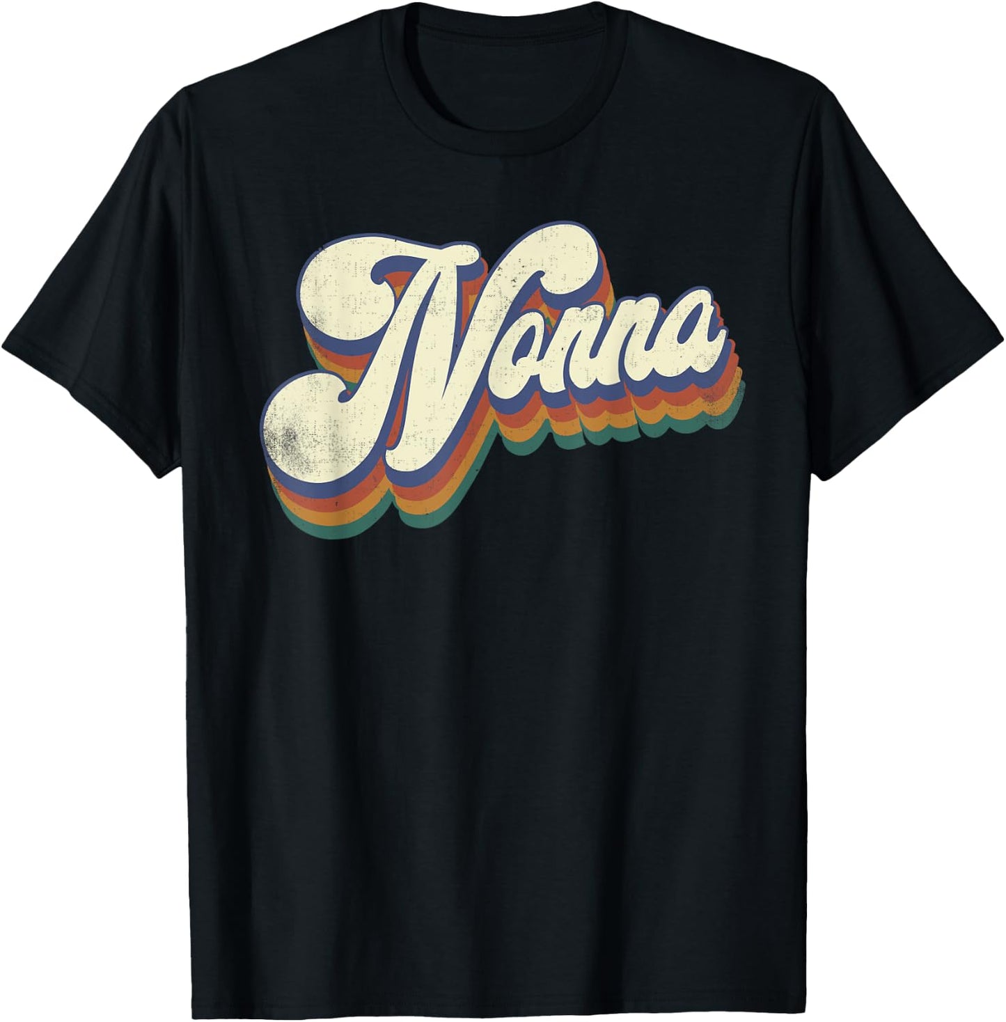 Nonna Gifts For Grandma Retro Vintage Mother's Day Nonna T-Shirt - T-Shirt | Black