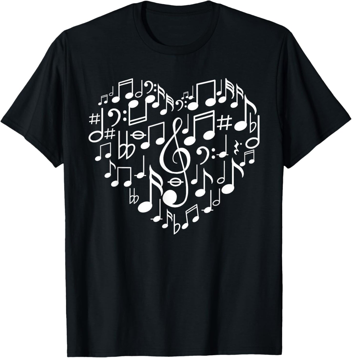Cool Music Note Art Women Music Musical Note Lover T-Shirt - T-Shirt | Black