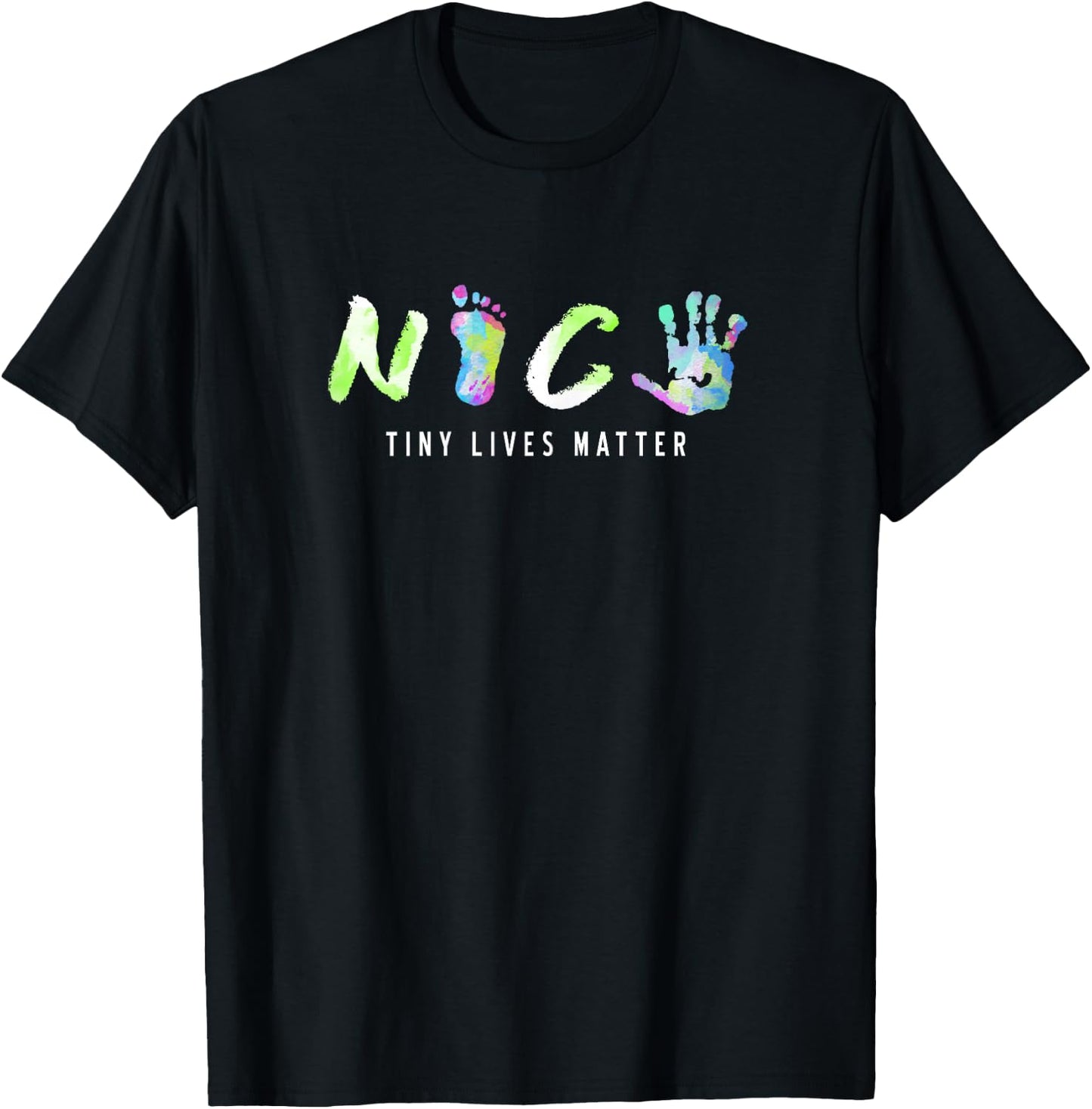 NICU Tiny Lives Matter Tiny Lives Matter Neonatal Nurse T-Shirt - T-Shirt | Black