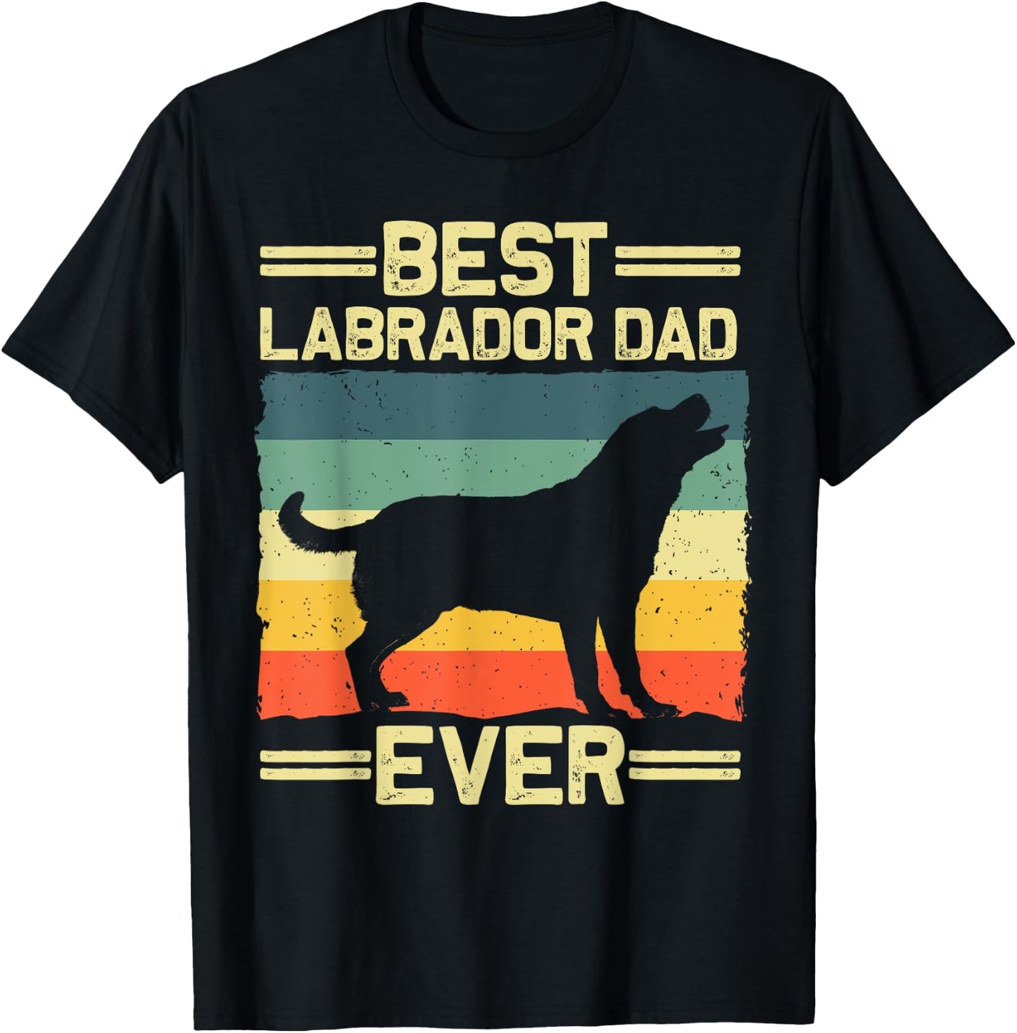 Labrador Dad Black Lab Yellow Labrador Retriever T-Shirt - T-Shirt | Black