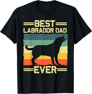Labrador Dad Black Lab Yellow Labrador Retriever T-Shirt - T-Shirt | Black