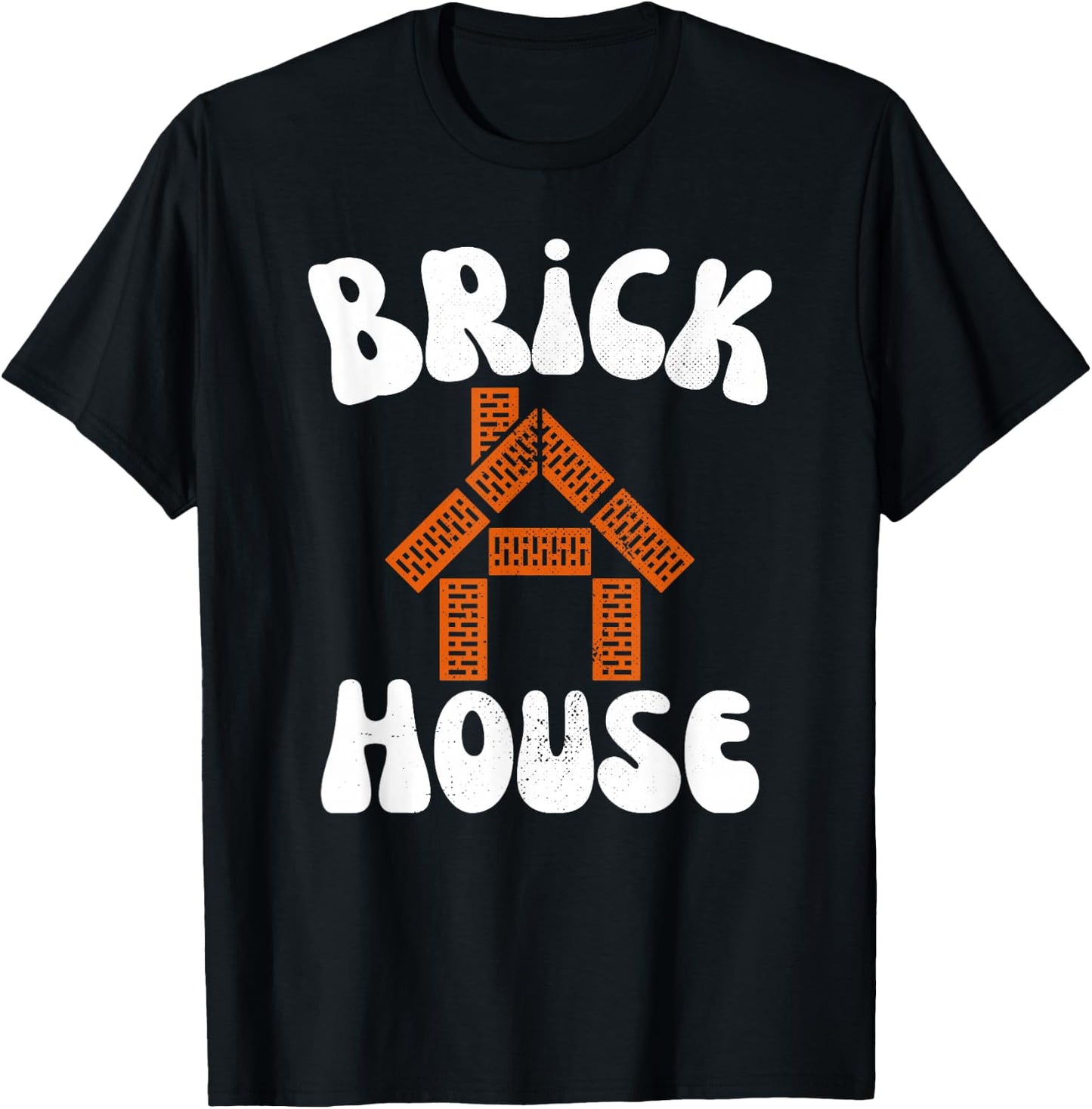 Brick House Retro 70's Vintage Style Costume Themed Funny T-Shirt - T-Shirt | Black