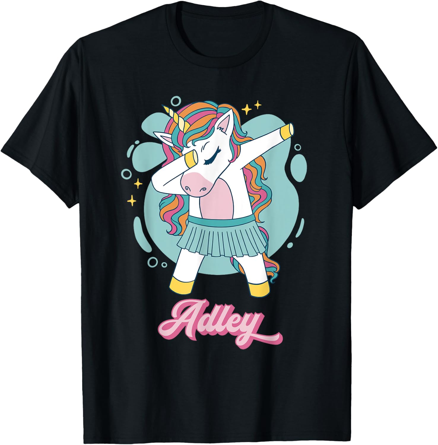 Adley Merch Unicorn Design T-Shirt - T-Shirt | Black
