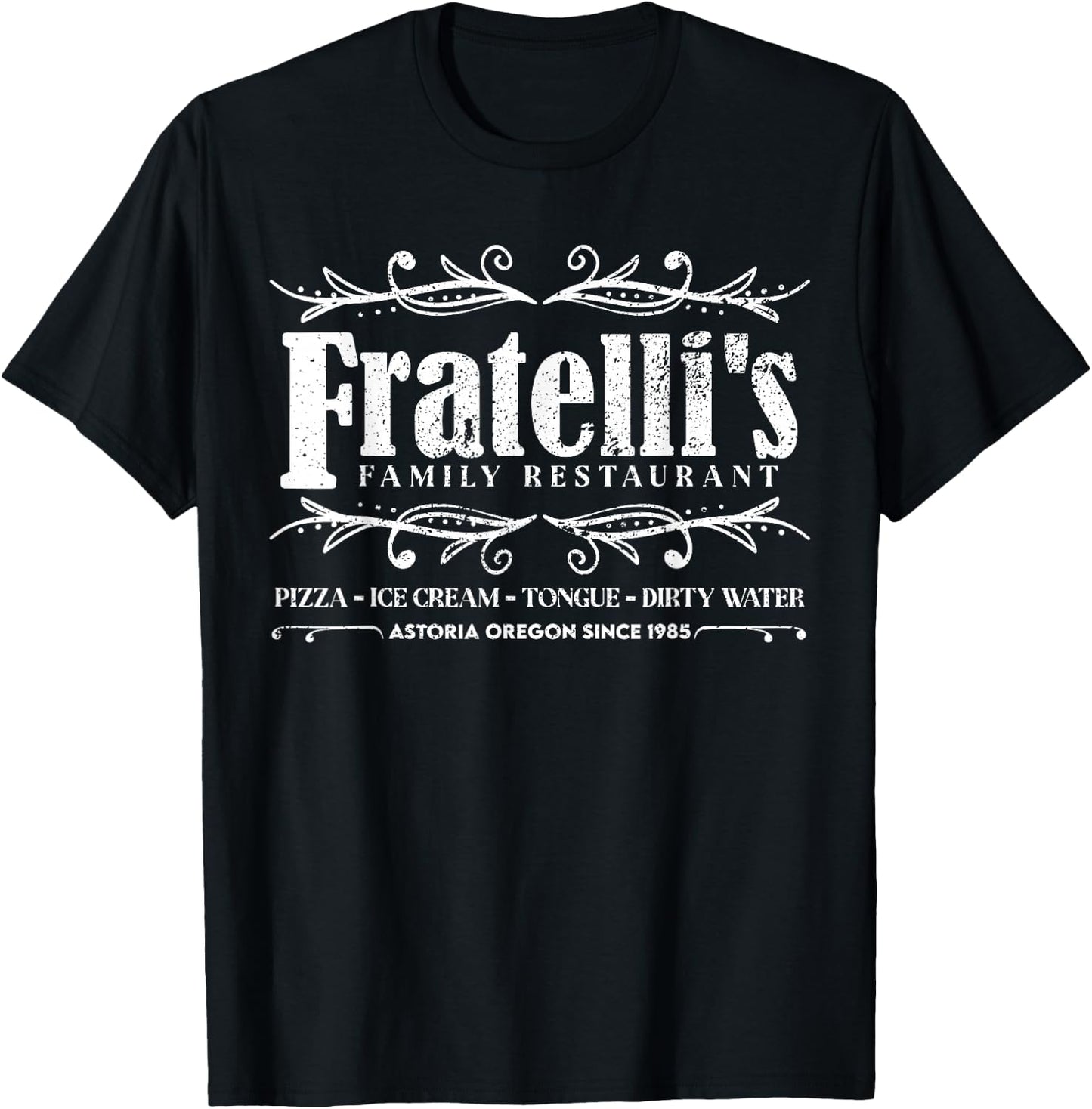 Vintage Fratelli's Family Restaurant Astoria Oregon T-Shirt - T-Shirt | Black