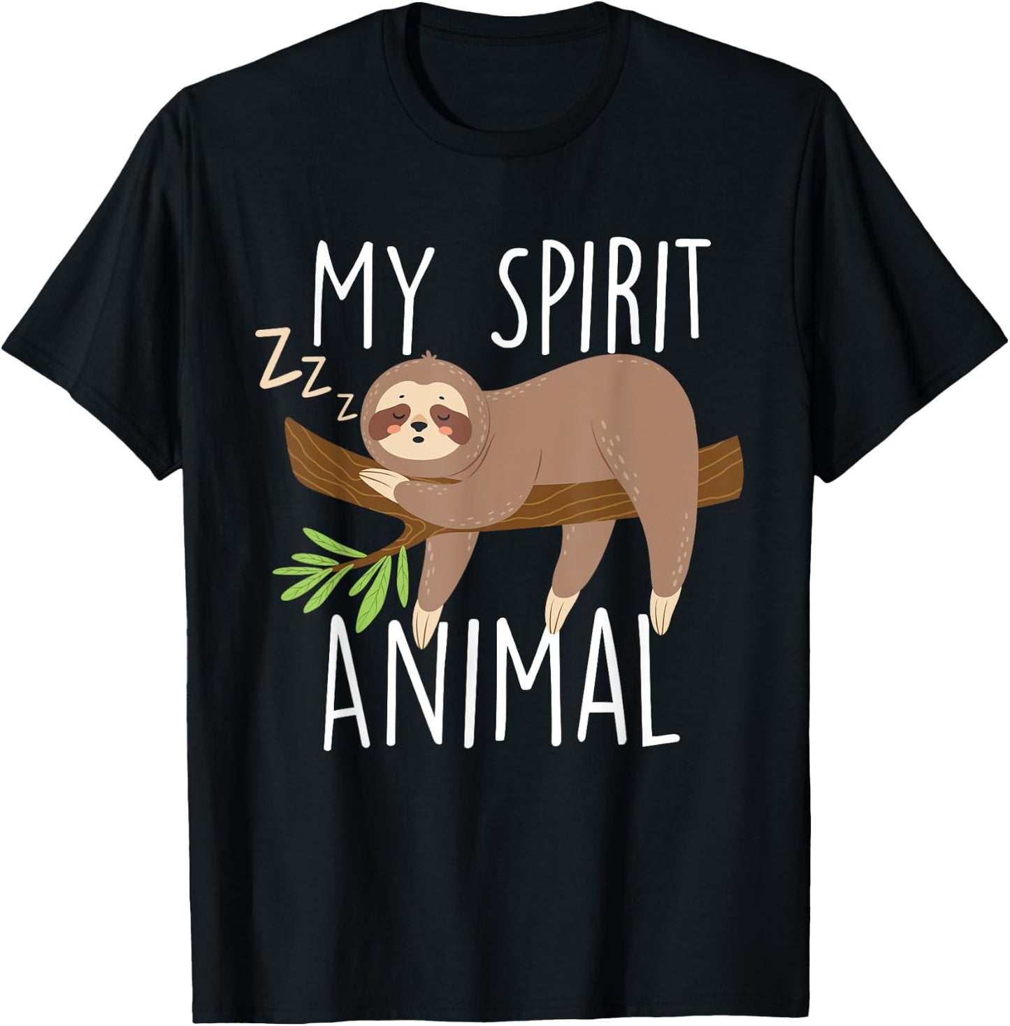 My Spirit Animal - Sleeping Sloth Zookeeper Environmentalist T-Shirt - T-Shirt | Black