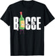 Bocce Wine Bottle Bocce Ball with Jack Bocci Game Bocce T-Shirt - T-Shirt | Black