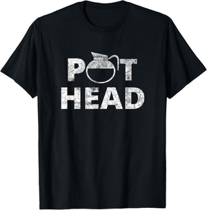 Coffee Pot Head T-Shirt - T-Shirt | Black