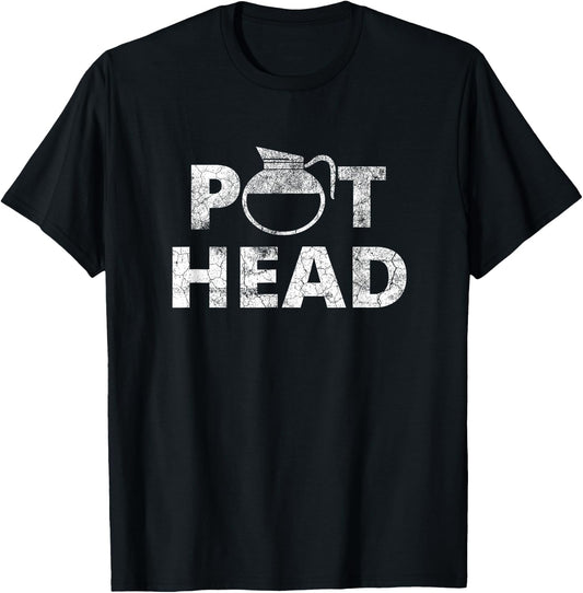 Coffee Pot Head T-Shirt - T-Shirt | Black