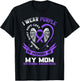 Overdose Awareness Shirt In Memory of Mom Purple Ribbon T-Shirt - T-Shirt | Black
