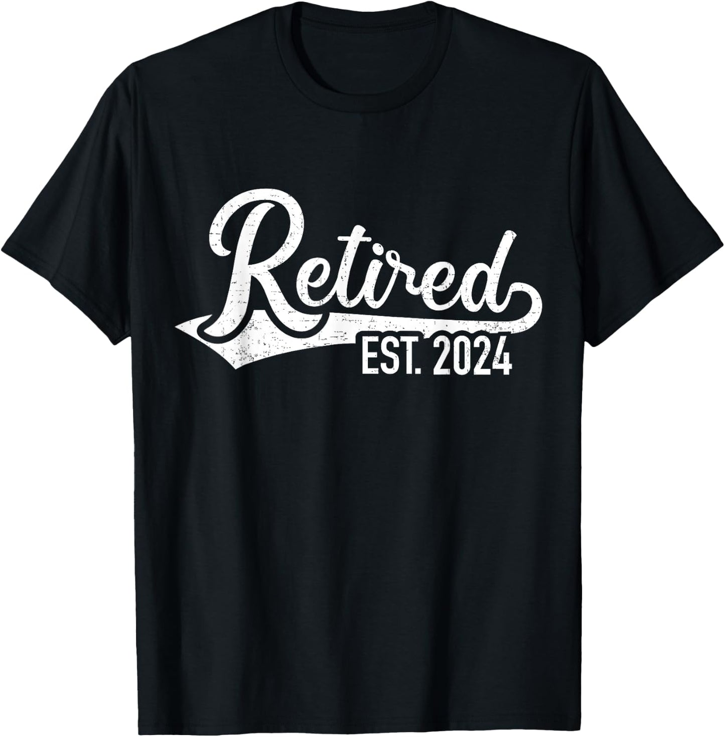 Retired 2024 for coworker retirement and pensioner T-Shirt - T-Shirt | Black